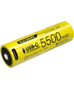 Nitecore NL2155HPR rechargeable 21700 Li-ion battery – 5500mAh, 20A continuous discharge, USC-C Различные аксессуары