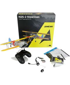 RC lidmašīna Amewi AMXFlight N2S-2 Stearman 360mm 6G/3D 6 kanāli RTF 14+ Jaunumi, Bērnu preces
