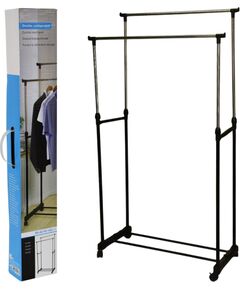 WIESZAK NA UBRANIA 80x42x90-160CM PODWÓJNY EXCELLENT HOUSEWARE Jaunumi -Dārzam