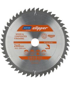 Griešanas disks kokam Norton Clipper 70184608115; 260x30 mm; Z48 Zāģripas
