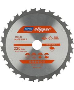 Griešanas disks kokam Norton 70184608131; 230 mm; 30 mm; Z24 Zāģripas