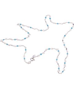 Sieviešu kaklarota Cristian Lay 43406600, 45 cm, sudraba un zilā krāsā Bižutērija