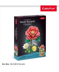 Cubic Fun CUBICFUN 3D puzle ziedu pušķis - kamēlija Puzles