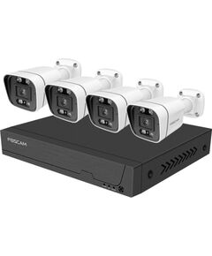 Foscam FN9108E-T4-2T uzraudzības komplekts ar 4 uzraudzības kamerām White Video novērošanas kameras
