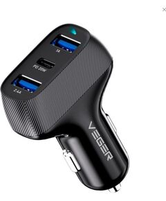 Veger   CC271 Rigorous PD37W (2A1C) carcharger Black Telefonu lādētāji 12v Automašīnām