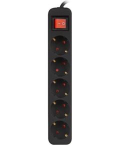 Lanberg PS1-05F-0150-BK power extension 1.5 m 5 AC outlet(s) Indoor Black Dažādi vadi