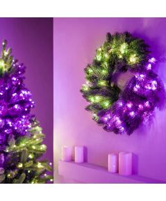 Twinkly pre-lit wreath 50 RGB LED Green wire Plug type C Ziemassvētku lampiņas, LED virtenes