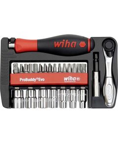 Muciņu ar uzgaļiem komplekts Wiha ProBuddy Evo; 1/4''; 40 gab. Mehāniskie instrumenti