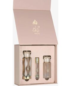 Lattafa Teriaq Dárková sada EDP 100 ml, miniaturku EDP 12 ml a vlasovou mlhu 50 ml 100ml Dāvanu komplekti