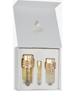 Lattafa Musamam White Intense Dárková sada EDP 100 ml, miniaturka EDP 12 ml a vlasová mlha 50 ml 100ml Dāvanu komplekti