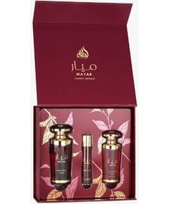 Lattafa Mayar Cherry Intense Dárková sada EDP 100 ml, miniaturka EDP 12 ml a vlasová mlha 50 ml 100ml Dāvanu komplekti