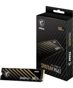 SSD MSI SPATIUM M461  500 GB M.2 PCI Express 4.0 NVMe Yes Write speed 1700 MB/s Read speed 4700 MB/s MTBF 1500000 h 110xTBW rating Box S78-440K260-P83 Жесткие диски (SSD)