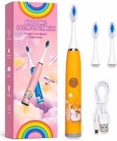 Szczoteczka iLike Kids Rechargeable Sonic Electric Toothbrush USB Charging 3 Brush Heads (1+2 Replacement Heads) Soft Bristles Waterpro (ILIKW3ET3O)  Электрические зубные щетки, Ирригаторы 
