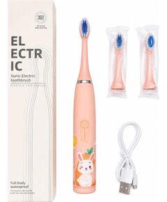 Szczoteczka iLike Do zębów Kids Rechargeable Sonic Electric Toothbrush USB Charging 3 Brush Heads (1+2 Replacement Heads) Soft Bristles Waterpro (ILIKW1ET3P)  Электрические зубные щетки, Ирригаторы 