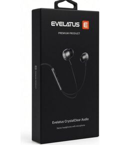 Evelatus   Crystal Clear Audio headphones with 3.5 mm jack with microphone Black Austiņas