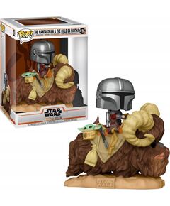 Figurka Funko Pop Deluxe Star Wars - Mando on Bantha with Child in Bag Toy Figure (17.1 cm) Figūriņas un varoņi
