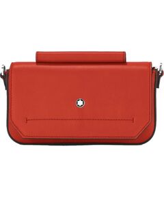 Montblanc Soft Mini Bag MB198021 unisex ādas soma, sarkana, 19 × 3,5 × 11 cm Женские сумки