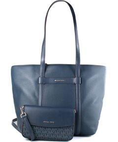 Sieviešu ādas somas un maka komplekts Michael Kors Jet Set Travel 2-in-1 35S5STVT3LNAV, zils Sieviešu rokas somas