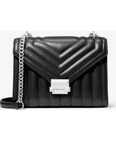 Sieviešu ādas soma Michael Kors Whitney 35R4SWHL6UBLA, melna, 24 × 18 × 8 cm Женские сумки