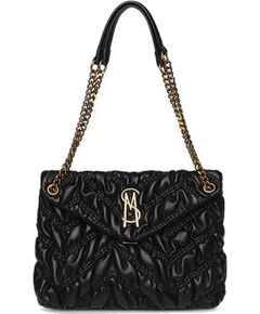 Steve Madden Britta-G SM13001571B unisex soma, Black/Gold Женские сумки