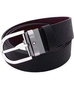 Vīriešu ādas josta Montblanc MB131193, zila, 120 × 3,5 cm Bižutērija