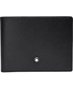 Montblanc MB107228 vīriešu ādas dokumentu soma, melna, 11,5 × 1 × 8 cm Portfeļi un dokumentu somas