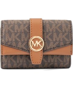 Michael Kors Greenwich 35S5GGRK4BBRO sieviešu maks, brūns, 10,5 × 7 × 3 cm Naudas maki