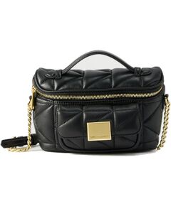 Karl Lagerfeld 240W3004997 unisex ādas soma, melna ar zelta krāsas detaļām Женские сумки