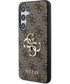 Guess PU 4G Metal Logo Case Защитный чехол для Samsung Galaxy S24 / коричневый Чехлы - альтернативные