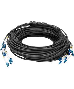 Digitus fiber optic universal breakout cable, duplex, LC/UPC connector, single mode OS2 (black, 75 meters, pre-assembled) Сетевые кабели