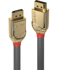 Lindy DisplayPort 1.2 cable, Gold Line (gray, 5m) Проводa