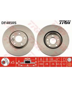 TRW Bremžu disks DF4850S