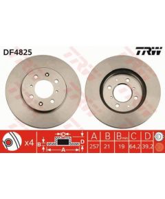 TRW Bremžu disks DF4825