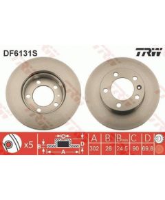 TRW Bremžu disks DF6131S