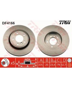 TRW Bremžu disks DF4166
