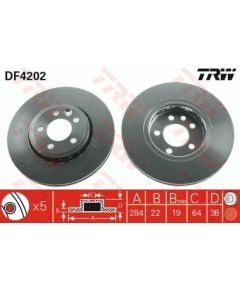 TRW Bremžu disks DF4202