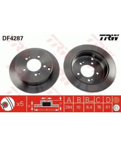 TRW Bremžu disks DF4287