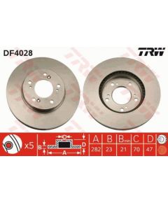 TRW Bremžu disks DF4028