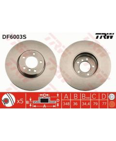 TRW Bremžu disks DF6003S