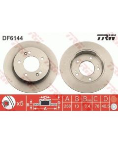 TRW Bremžu disks DF6144