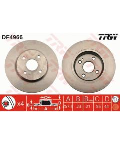 TRW Bremžu disks DF4966