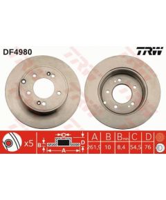TRW Bremžu disks DF4980