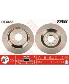 TRW Bremžu disks DF4468