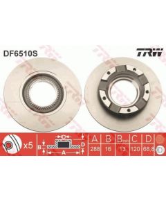 TRW Bremžu disks DF6510S