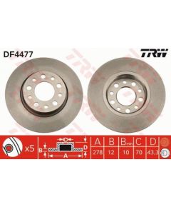 TRW Bremžu disks DF4477