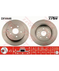 TRW Bremžu disks DF4446