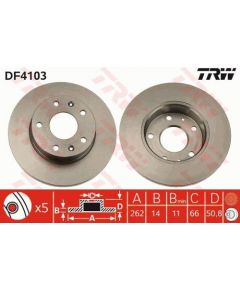 TRW Bremžu disks DF4103