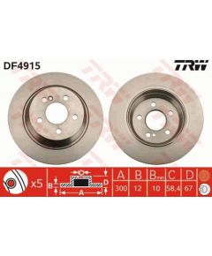 TRW Bremžu disks DF4915