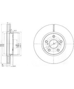 Delphi Bremžu disks BG3735