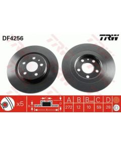 TRW Bremžu disks DF4256